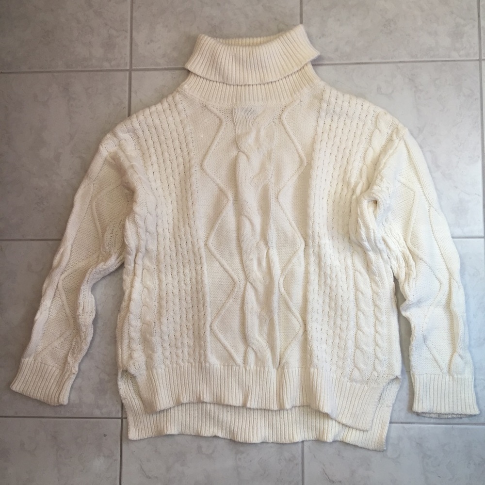 turtleneck sweater white Laura Scott size S